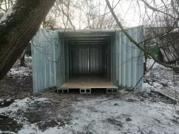 Секционный гараж для мототехники в цинковом цвете в дер. Голиково, г.о. Химки, МО